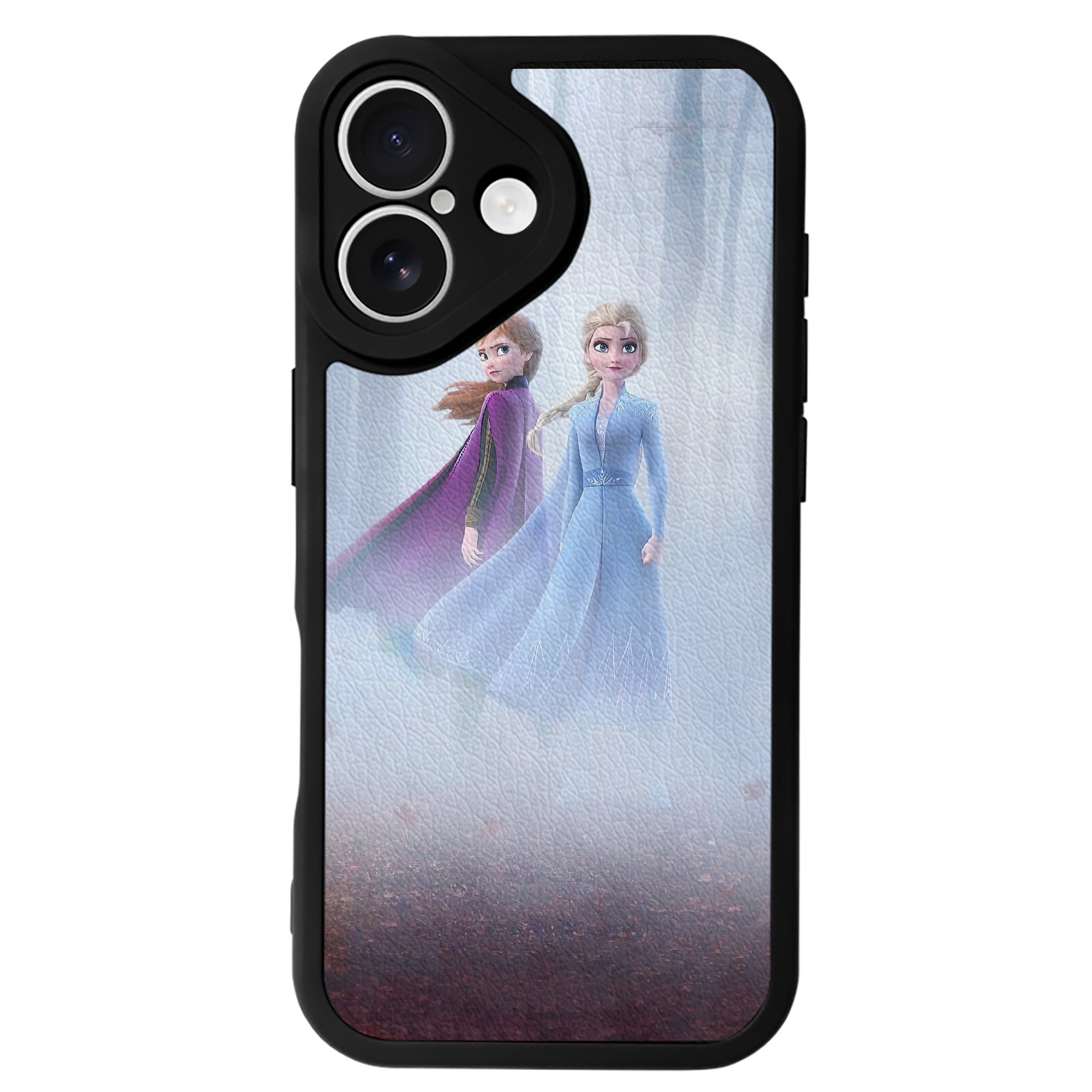 （画像用） アナと雪の女王 アンナ エルサ Frozen Anna Elsa 【iPhone 16シリーズ対応】シリコンスマホケース（レザー調） 材質：シリコン